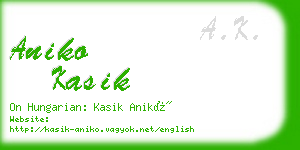 aniko kasik business card